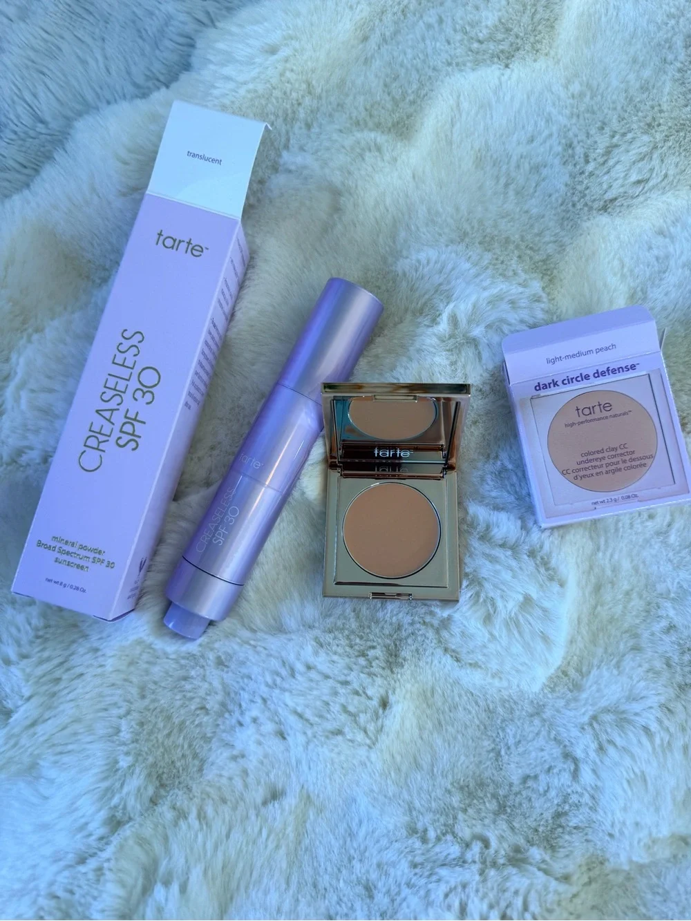 tarte Creaseless SPF 30 Concealer Stick & Dark Circle Defense - Peach NIB